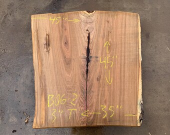 Free ship*Huge OAK twin Crosscut slab with gorgeous figuring! 45" x 35-45" x 3" Would make for a unique coffee table!