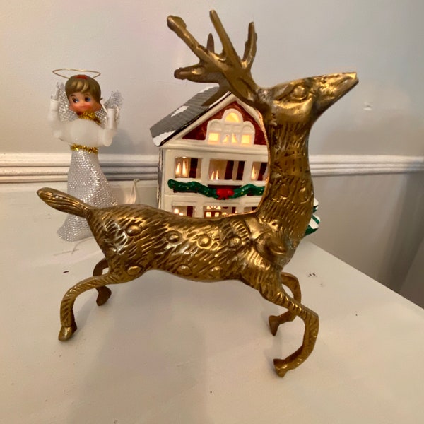 Brass Reindeer Etsy