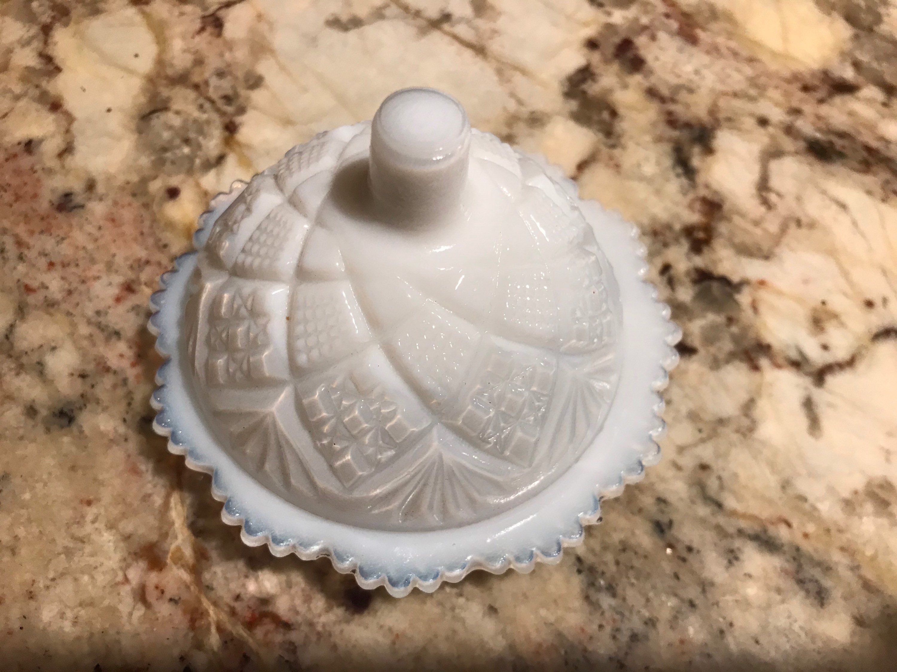 Miniature Sugar Creamer Butter Dish/white Milk Glass Sugar Etsy