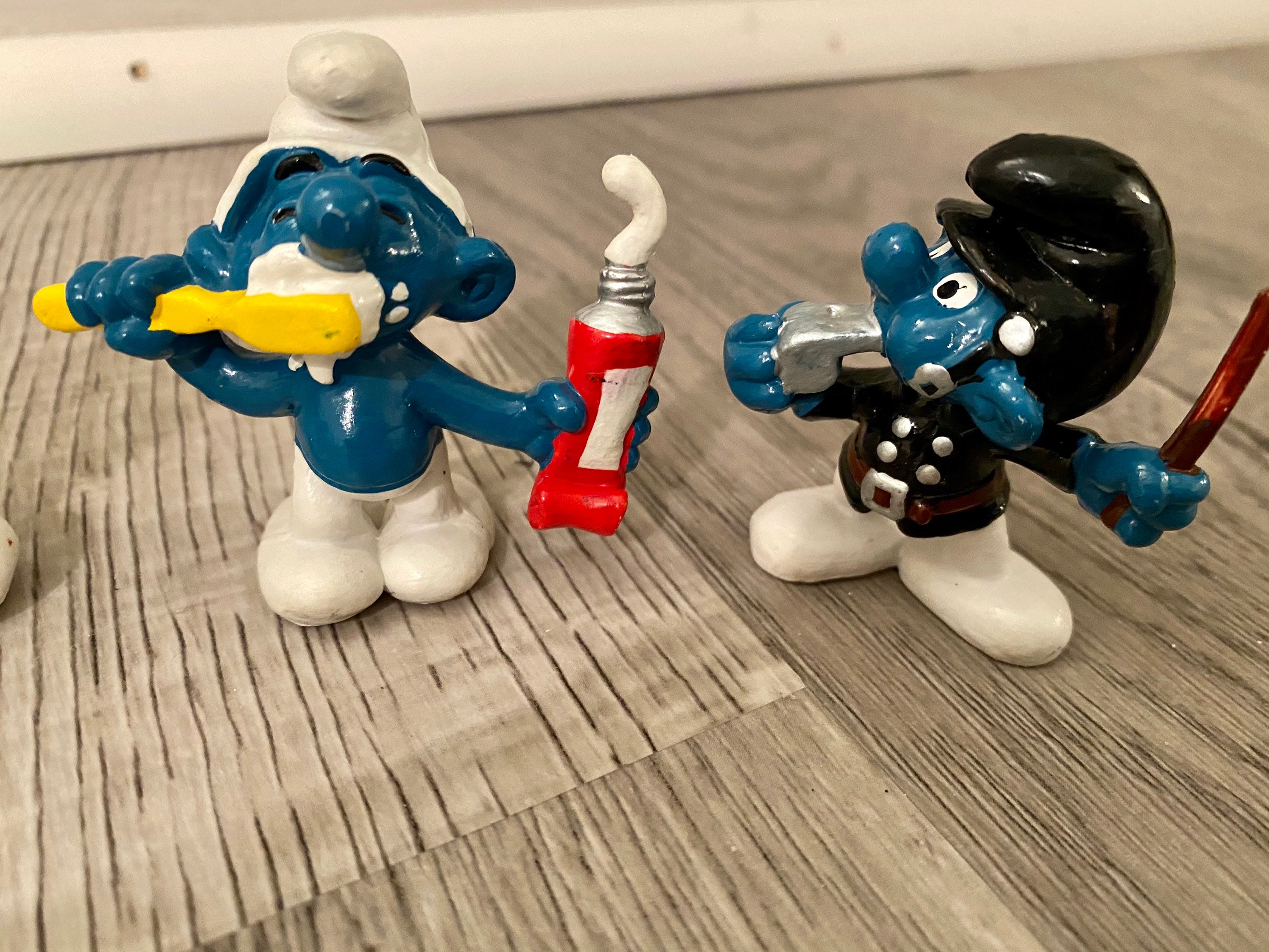 Vintage lot of 1980s smurf miniature figurines/mini smurf Etsy