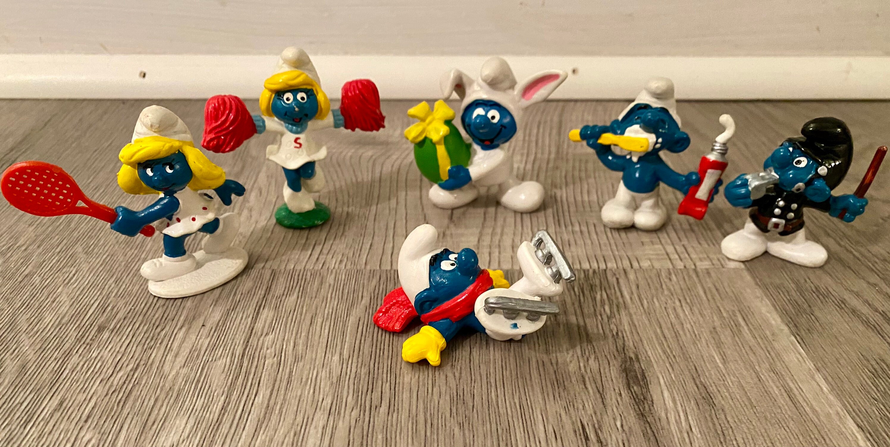 Vintage lot of 1980s smurf miniature figurines/mini smurf Etsy