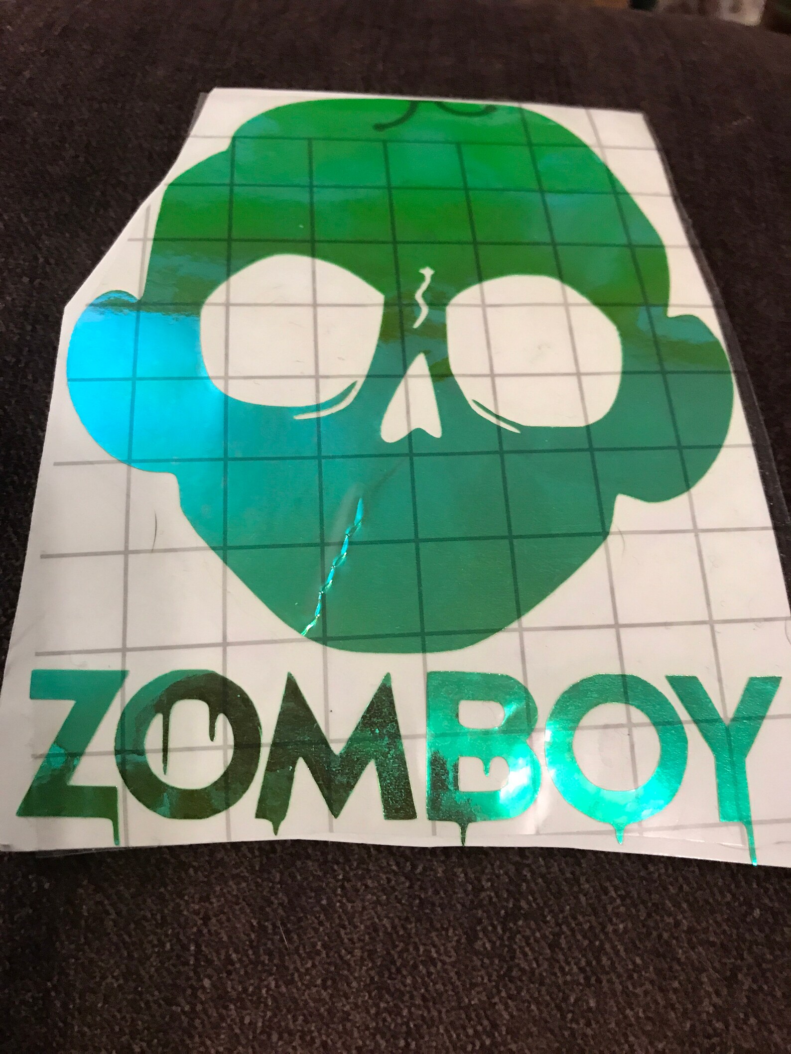 Green Holographic Edm Window Car Decal Size Xl Etsy