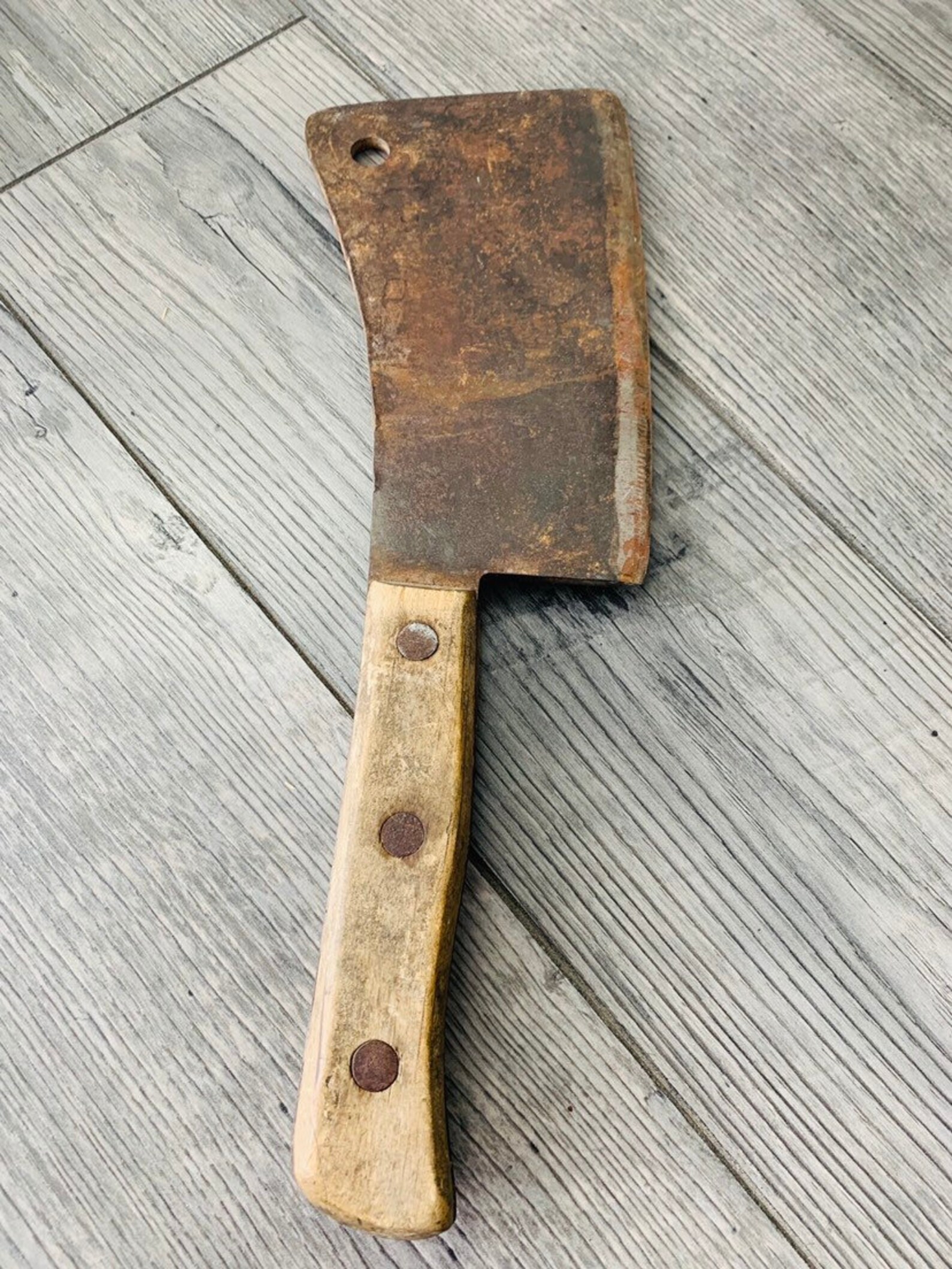 Briddell Meat Cleaver Solid Steel Big Butcher Knife Made in Etsy