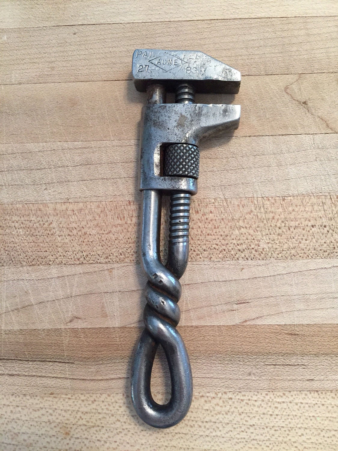 Monkey Wrench, Vintage Tool, ACME Twist Handled Monkey Wrench, Over 100