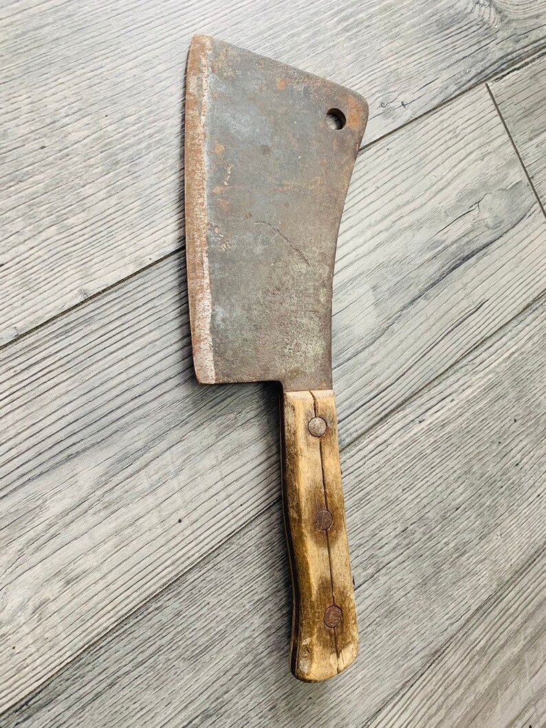 Briddell Meat Cleaver Solid Steel Big Butcher Knife Made in Etsy