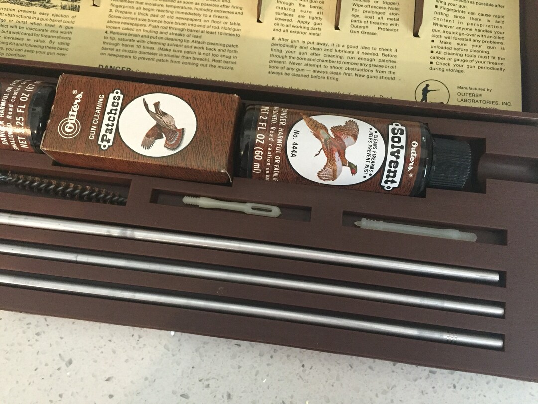 Outers Rifle Cleaning Kit, Model 477243, for Calibers .243, .244, .246, .25, .257, 6mm, and 6.5