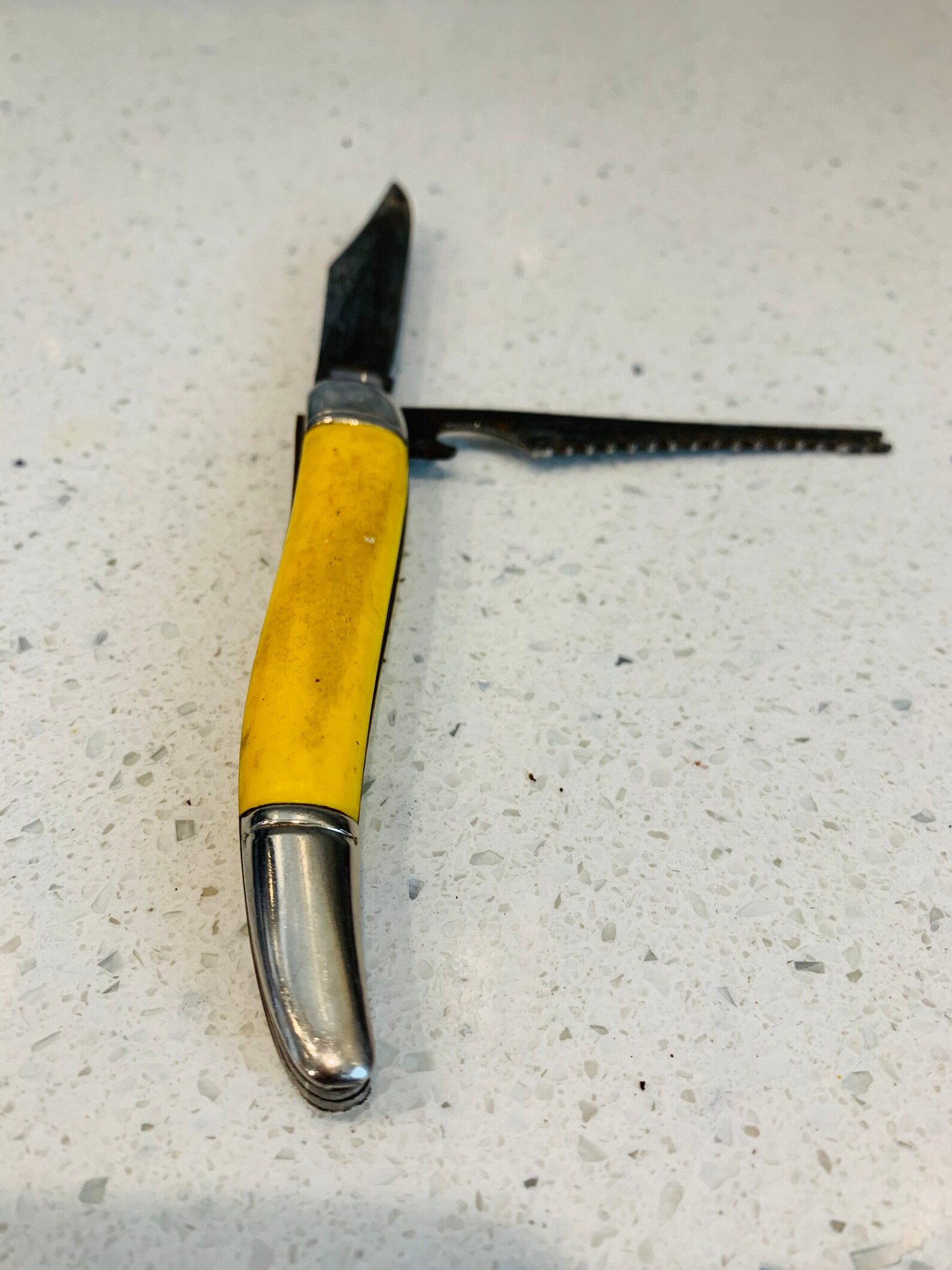 Fish Knife Imperial Ireland Yellow Handle fishing knife Etsy