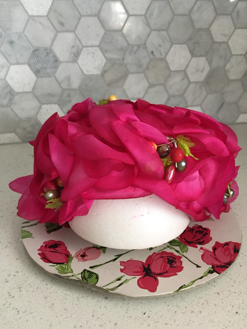 pink vintage hat