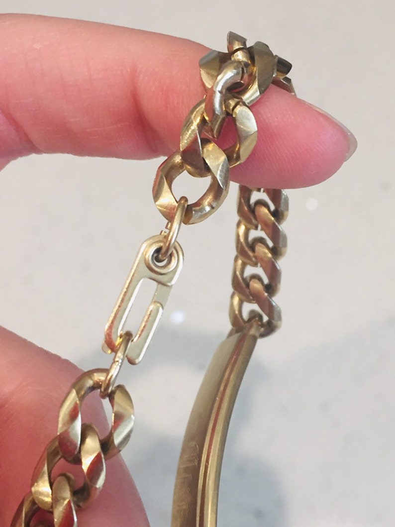 Engraved Clif Bracelet Speidel Gold Toned Mens Bracelet | Etsy