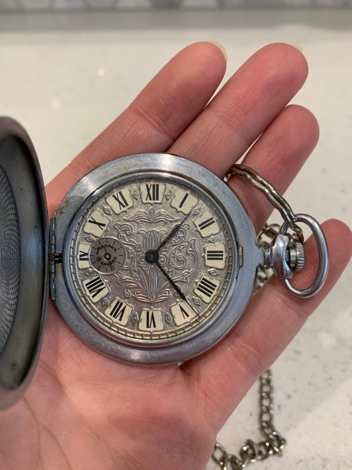 Molnija Russian Pocket Watch 19411945 Red Enamel Star Etsy