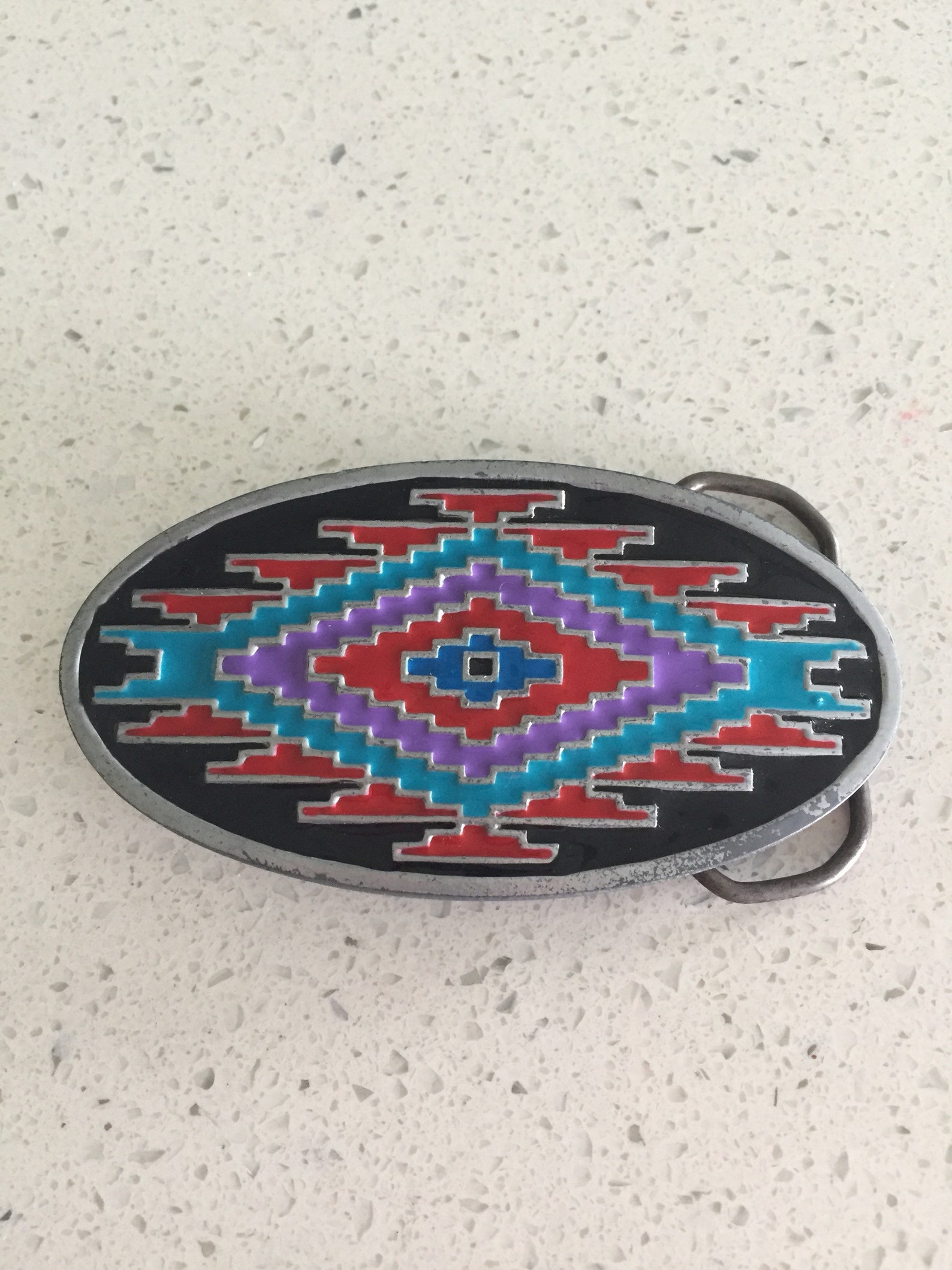 Kid's Aztec Beaded Steer Head Buckle Belt main image 0