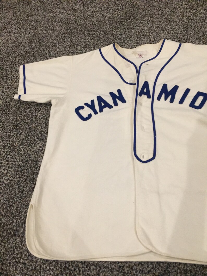 Vintage Baseball Uniform Cyanamid Flannel Baseball Uniform Etsy