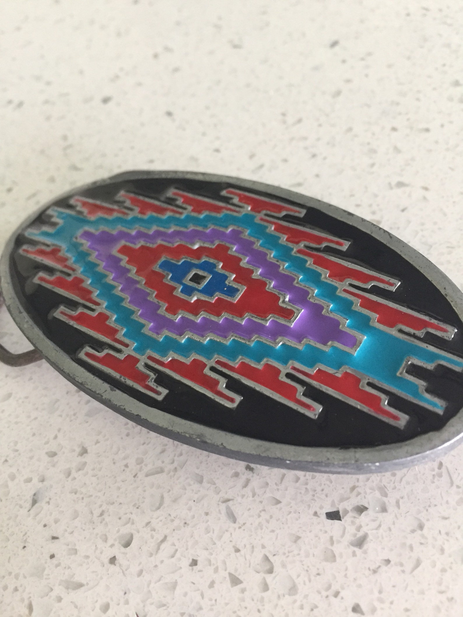 Kid's Aztec Beaded Steer Head Buckle Belt main image 1