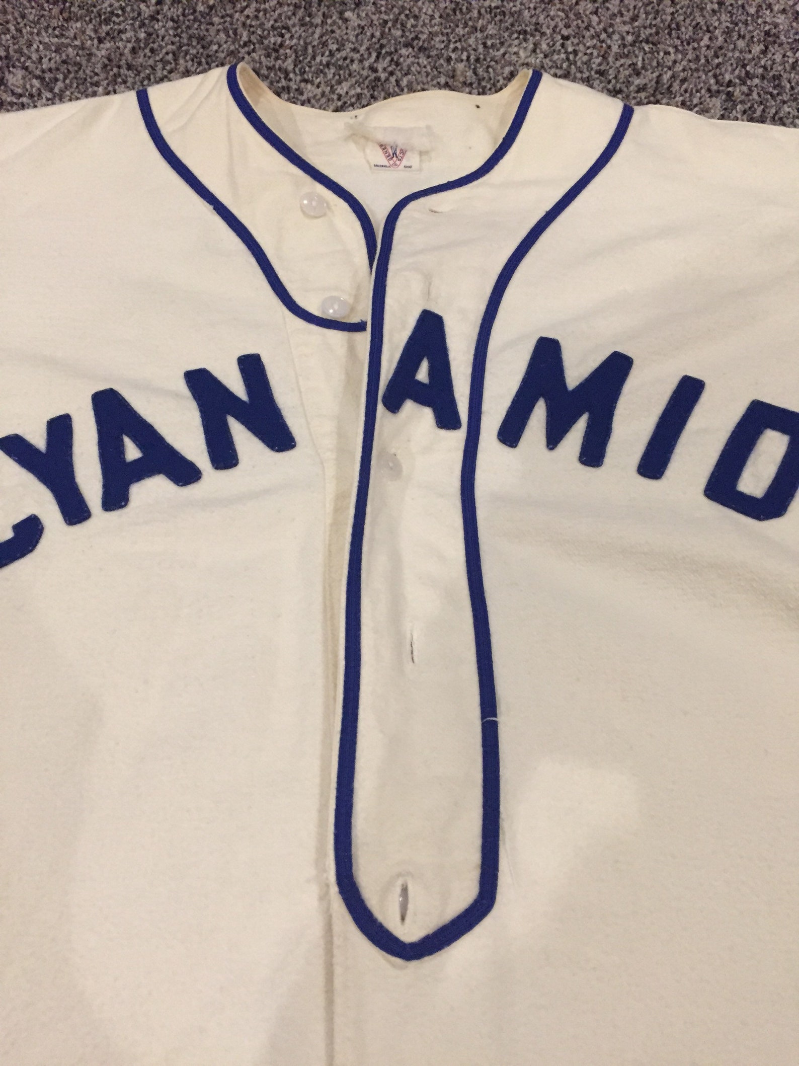 Vintage Baseball Uniform Cyanamid Flannel Baseball Uniform Etsy
