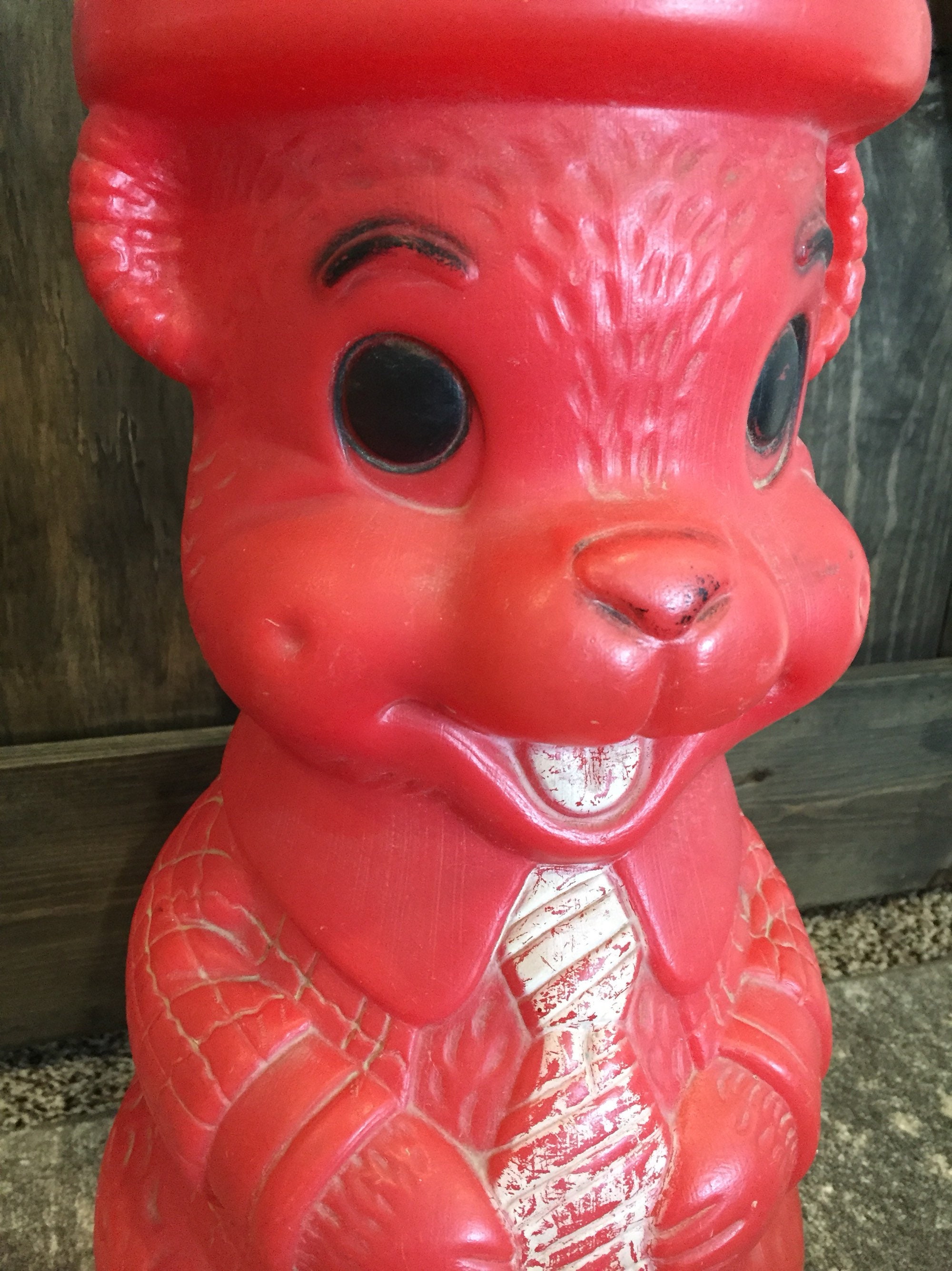 Large Red Plastic Piggy Bank AJ Renzi Corp Big Piggy Bank Etsy