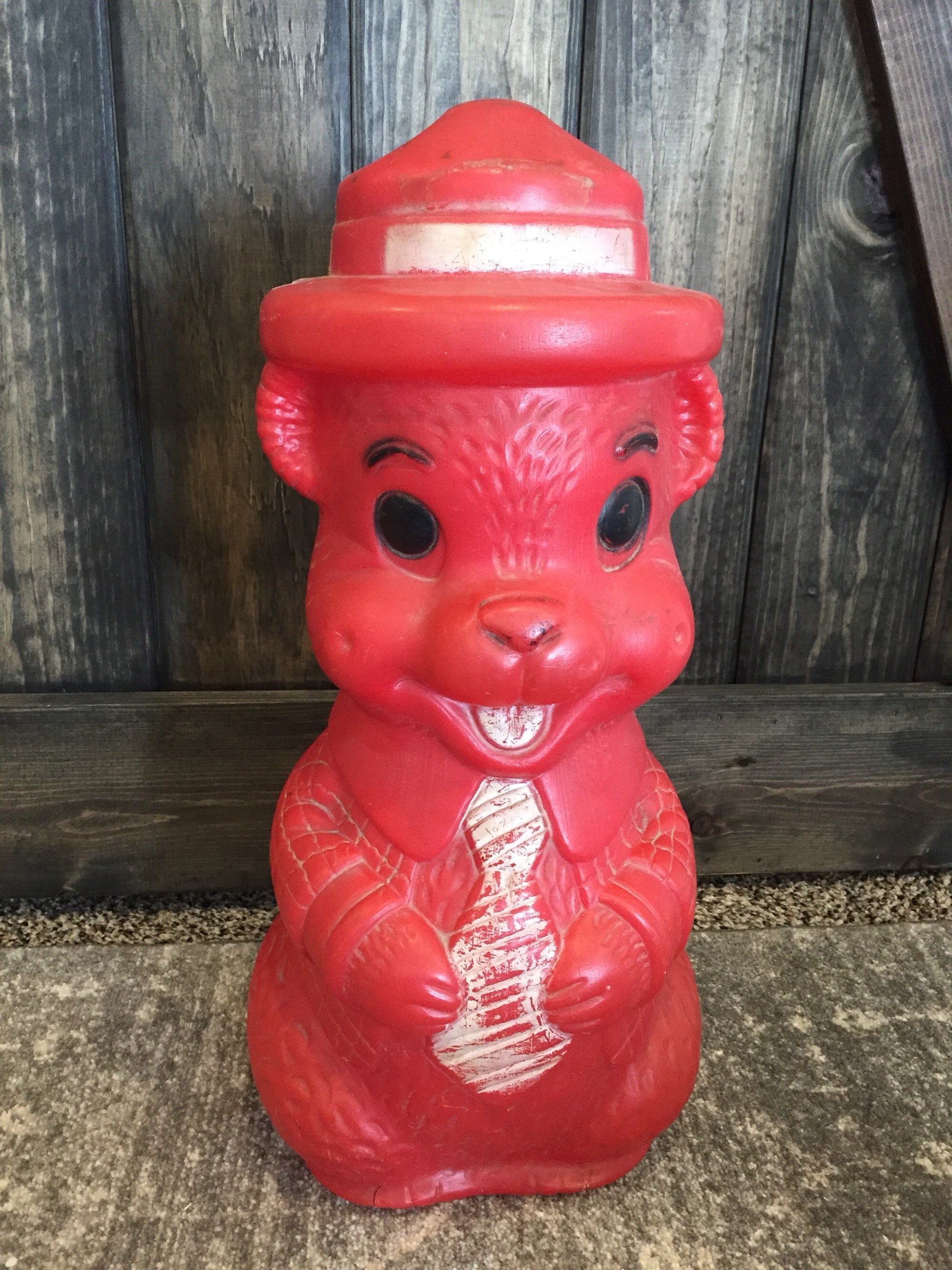 Large Red Plastic Piggy Bank AJ Renzi Corp Big Piggy Bank Etsy
