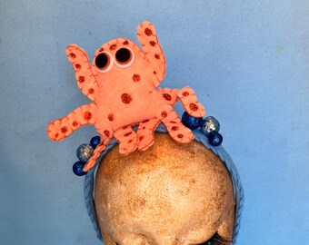 Octopus Headband: Original Design, hand stitched felt, Costume Accessory