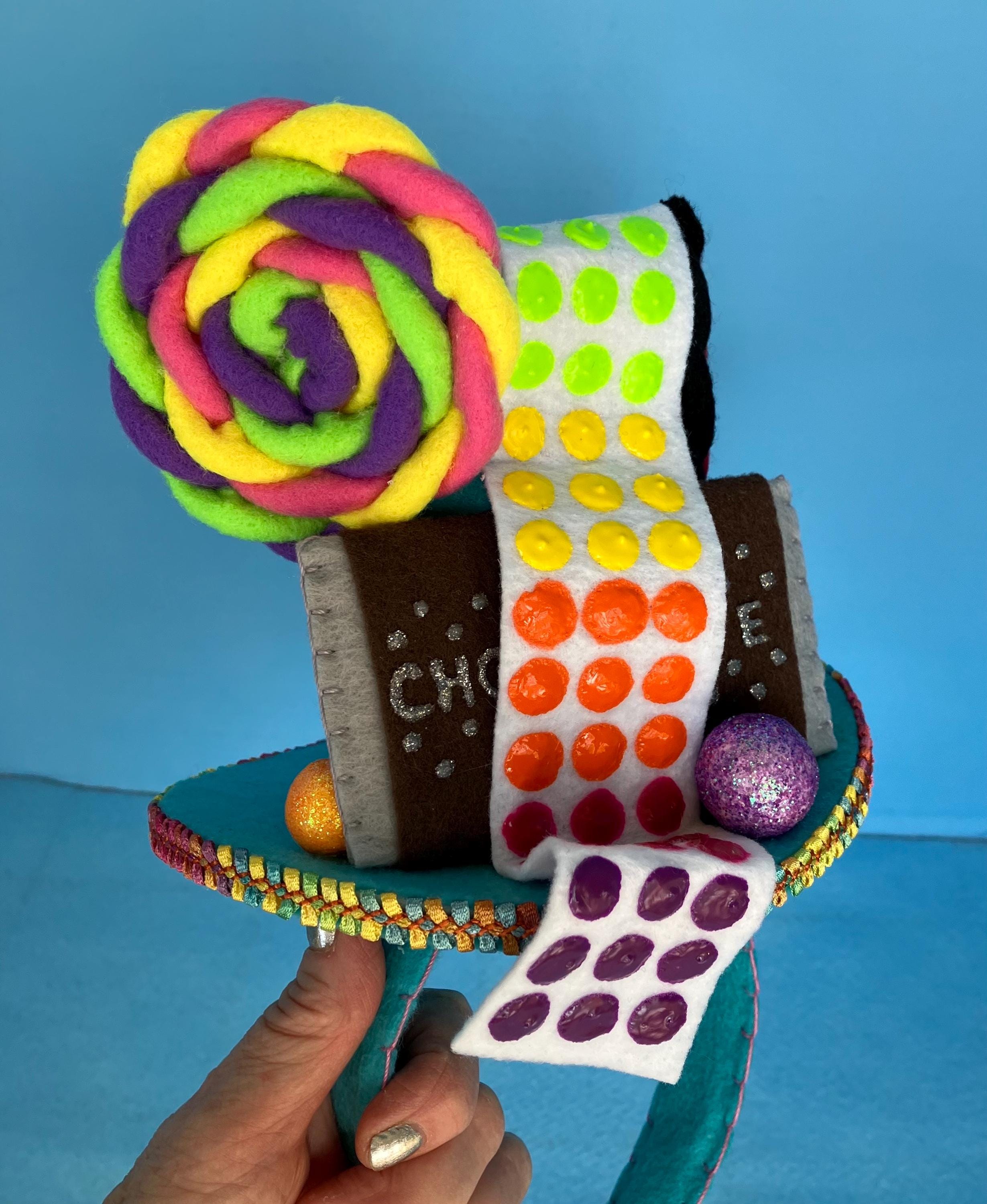 Candy theme fascinator mini hat