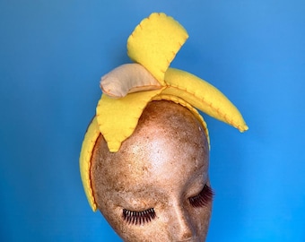 banana head piece felt hand stitched.