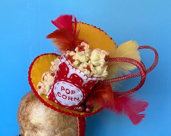 popcorn fascinator hat