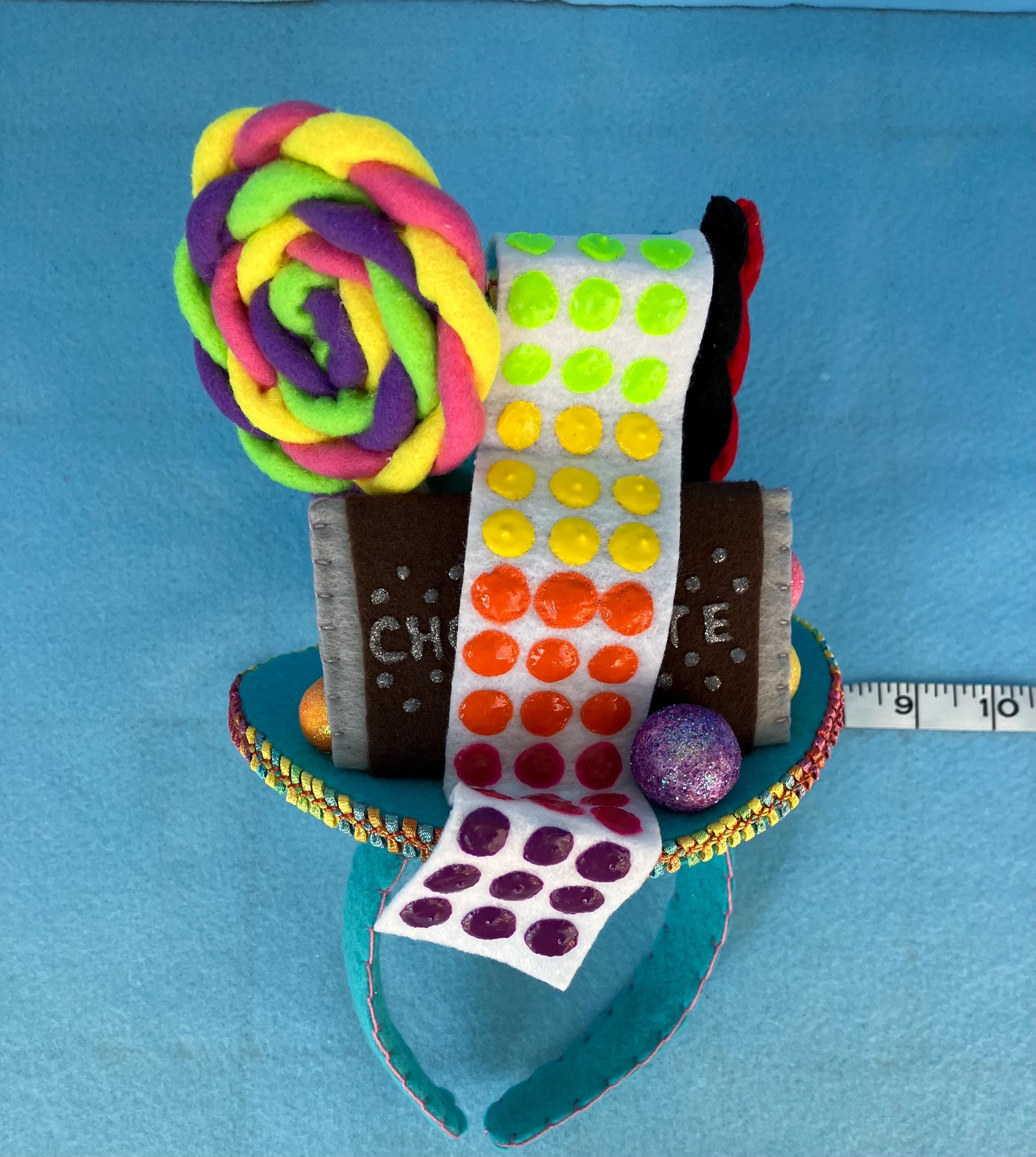 Candy theme fascinator mini hat