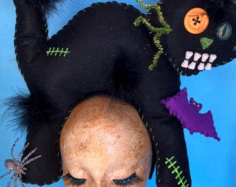 Zombie cat headband
