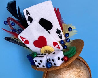 Las Vegas style mini hat fascinator