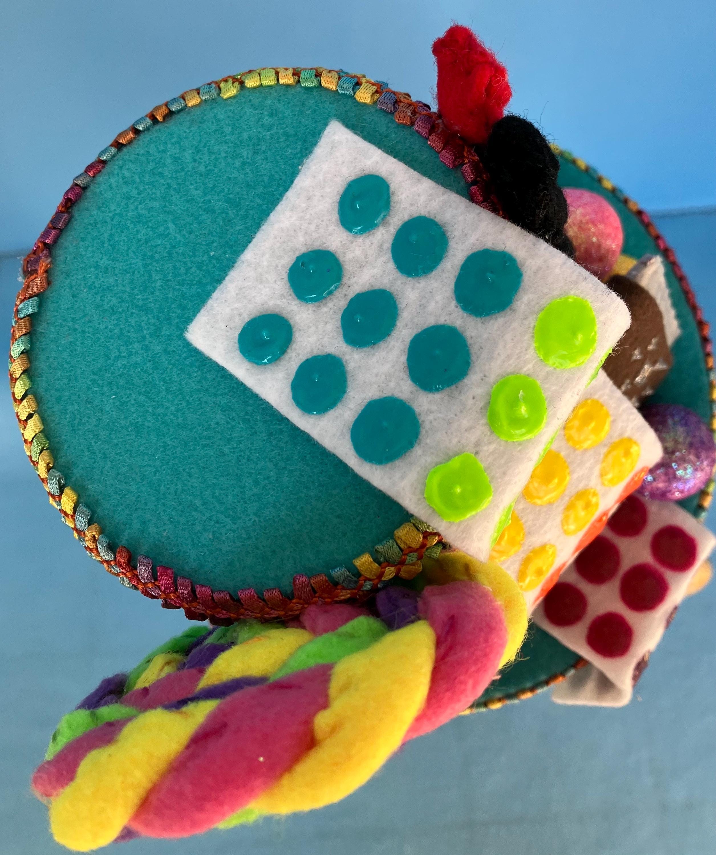 Candy theme fascinator mini hat