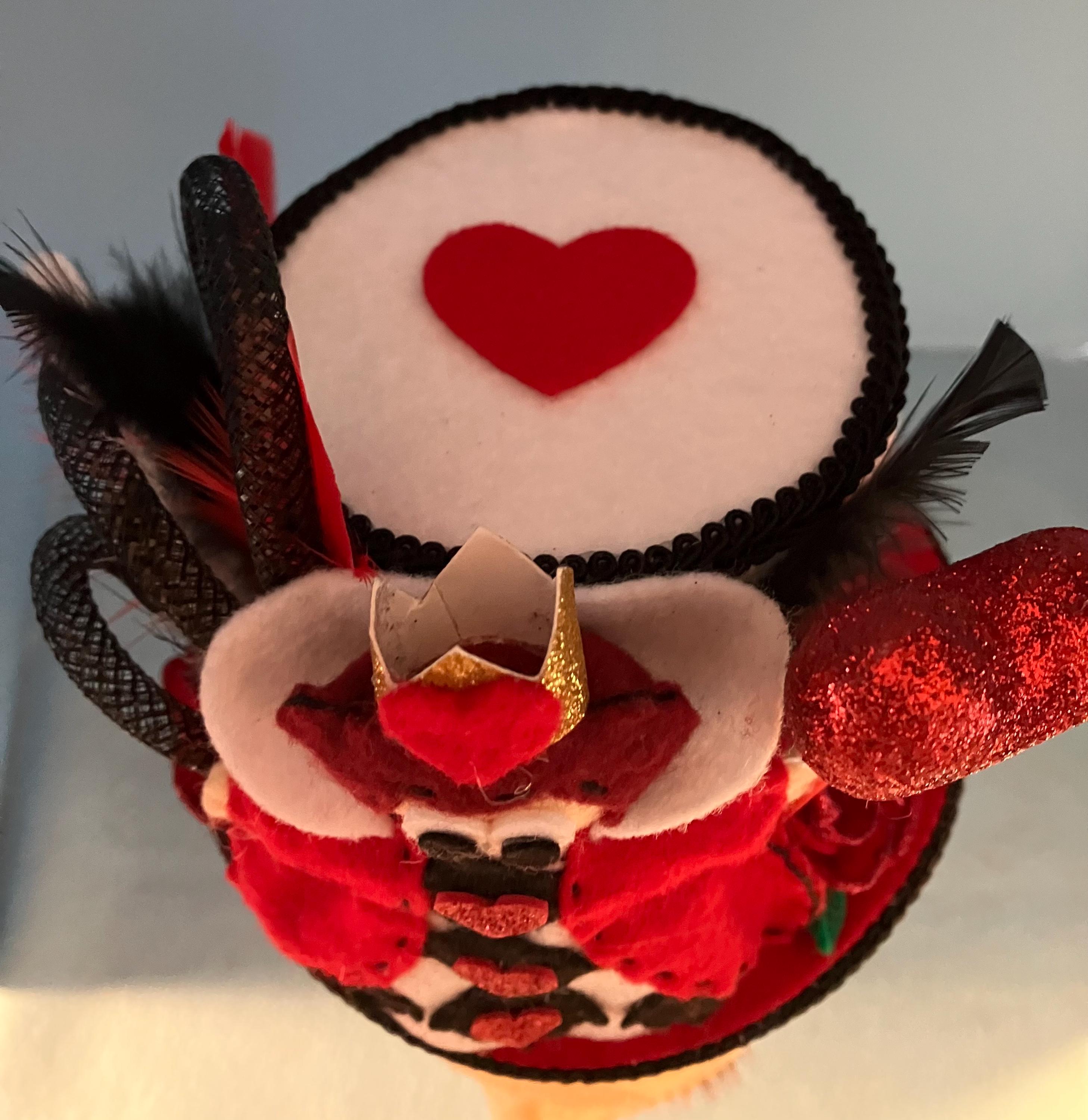 Queen of Hearts Fascinator Hat Headband - Etsy display picture 2