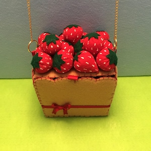 strawberry shoulder handbag