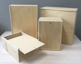 PLAIN WOODEN BOX - Gift Box - Wooden Hamper - Keepsake Box