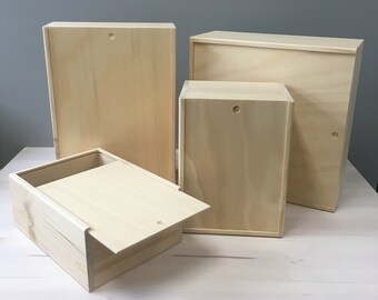 PLAIN WOODEN BOX - Gift Box - Wooden Hamper - Keepsake Box