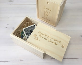 TIMBER BOX - Trinket Box - Personalised Memory Keepsake - Treasure Box - Gift Box