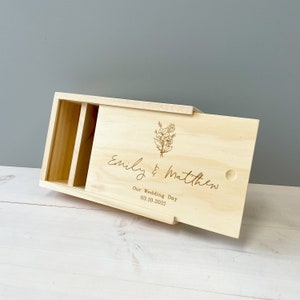 PHOTOGRAPHY BOX with USB Compartment - Personalised timber photography box