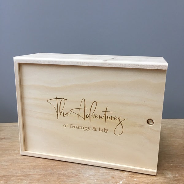 TRAVEL KEEPSAKE BOX - Personalised Keepsake Box for Couples