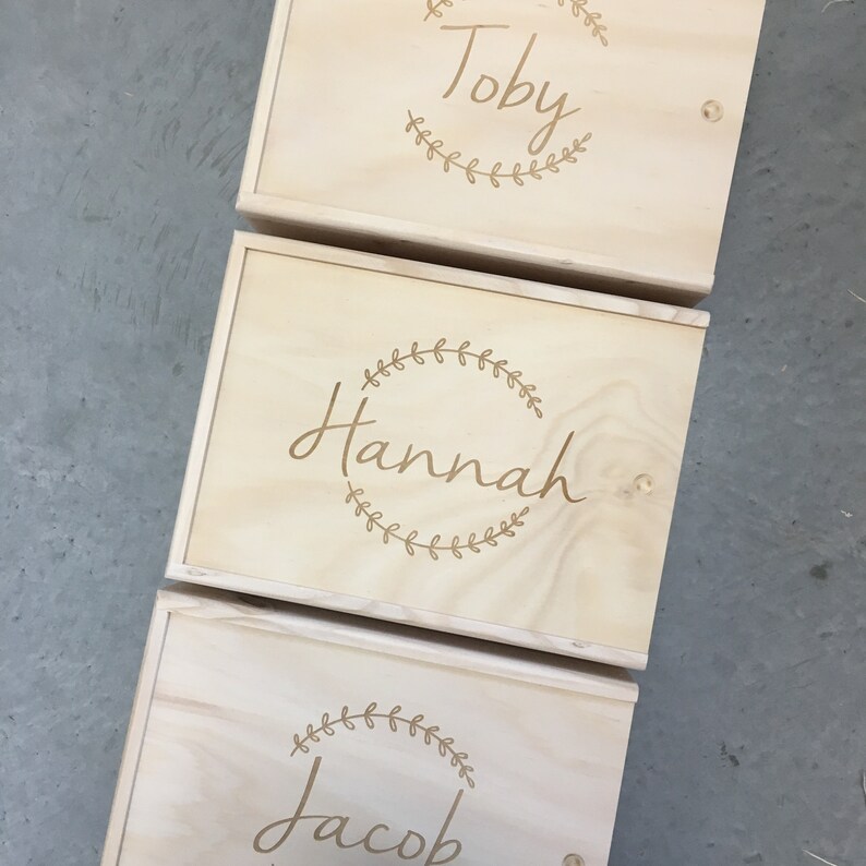 KEEPSAKE WOODEN BOX Personalised Name Gift Box Hamper Box Etsy Australia