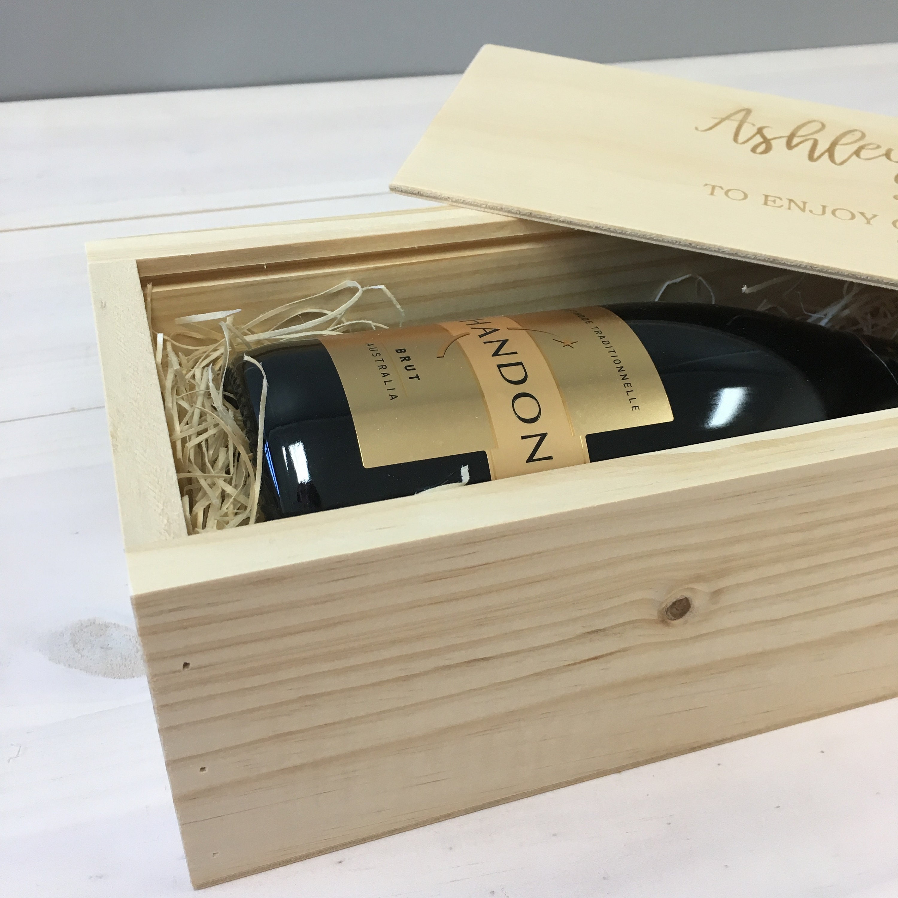 CHAMPAGNE WOODEN BOX Personalised Design Wooden Champagne Etsy Australia