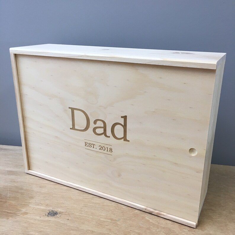 DAD KEEPSAKE BOX Wooden Box for Dad Etsy