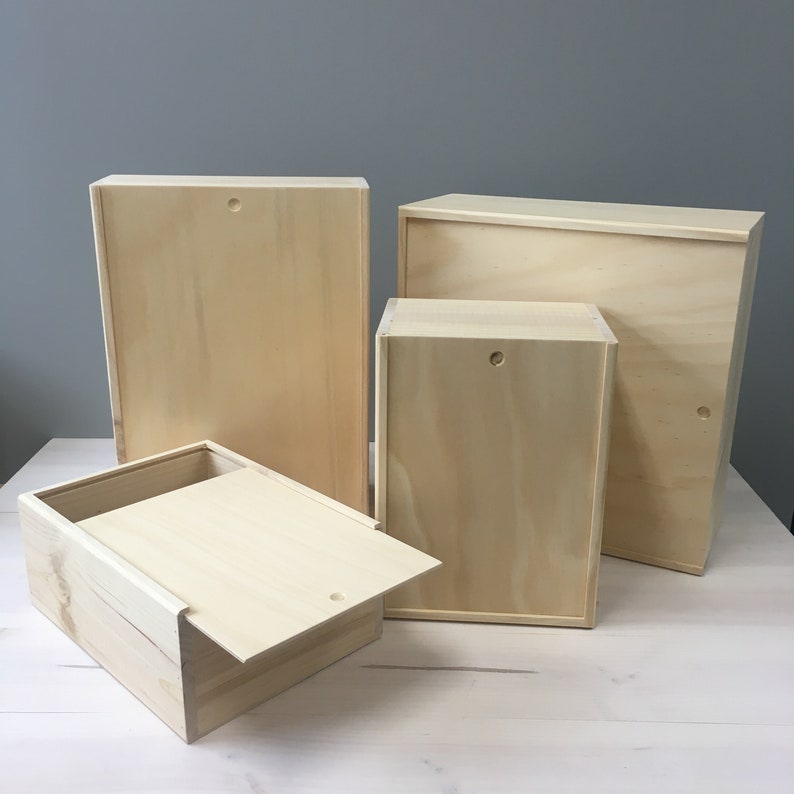 PLAIN WOODEN BOX Gift Box Wooden Hamper Keepsake Box Etsy