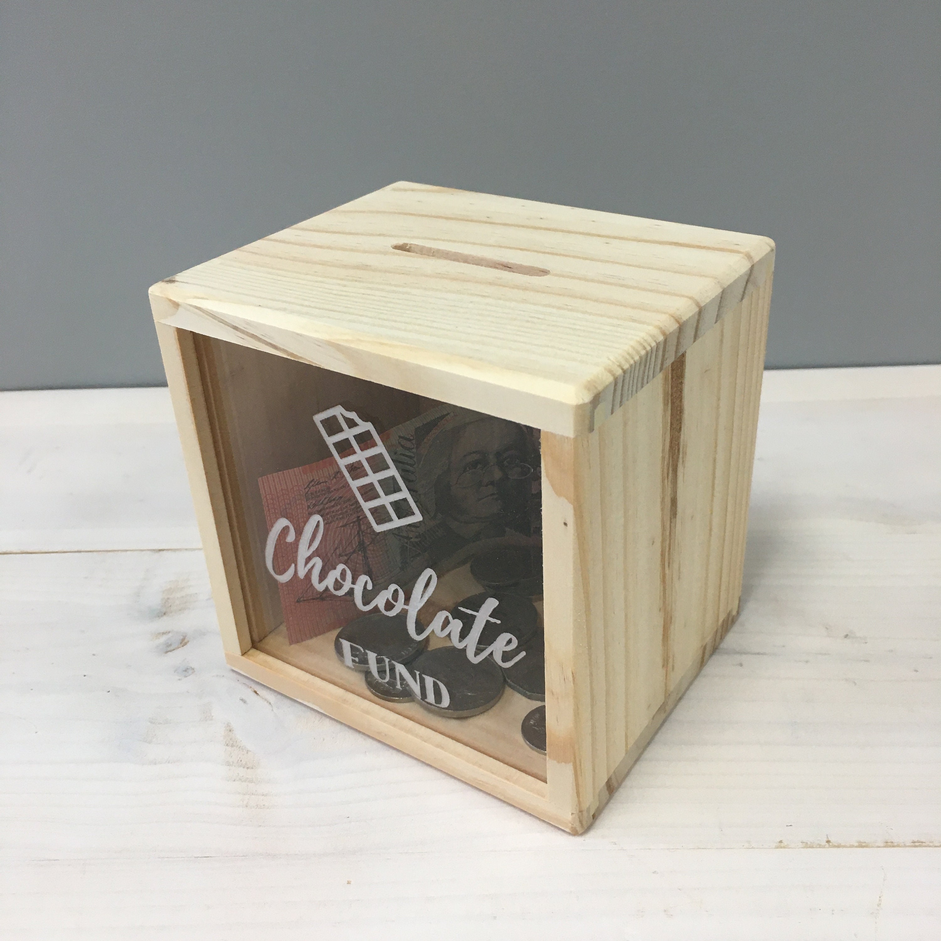 PERSONALISED MONEY BOX Personalised Coin Box Timber Money Etsy