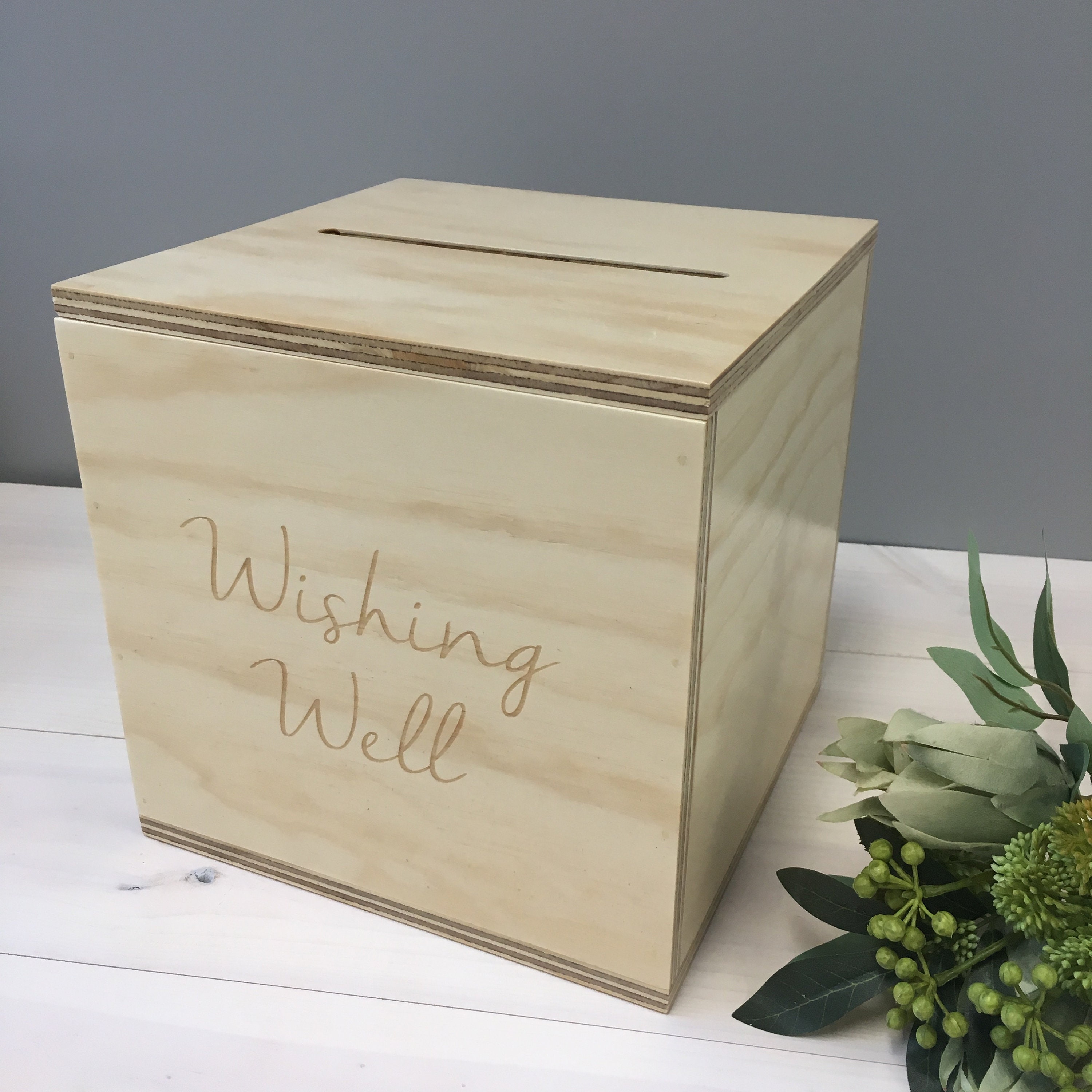 WISHING WELL Personalised Wooden Wishing Well Wedding Box | Etsy