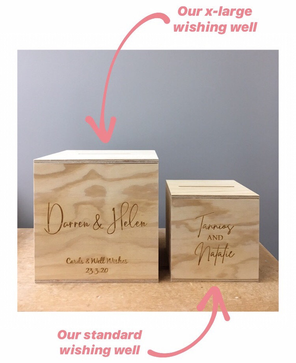 WISHING WELL Custom Wooden Wishing Well Wedding Box Etsy