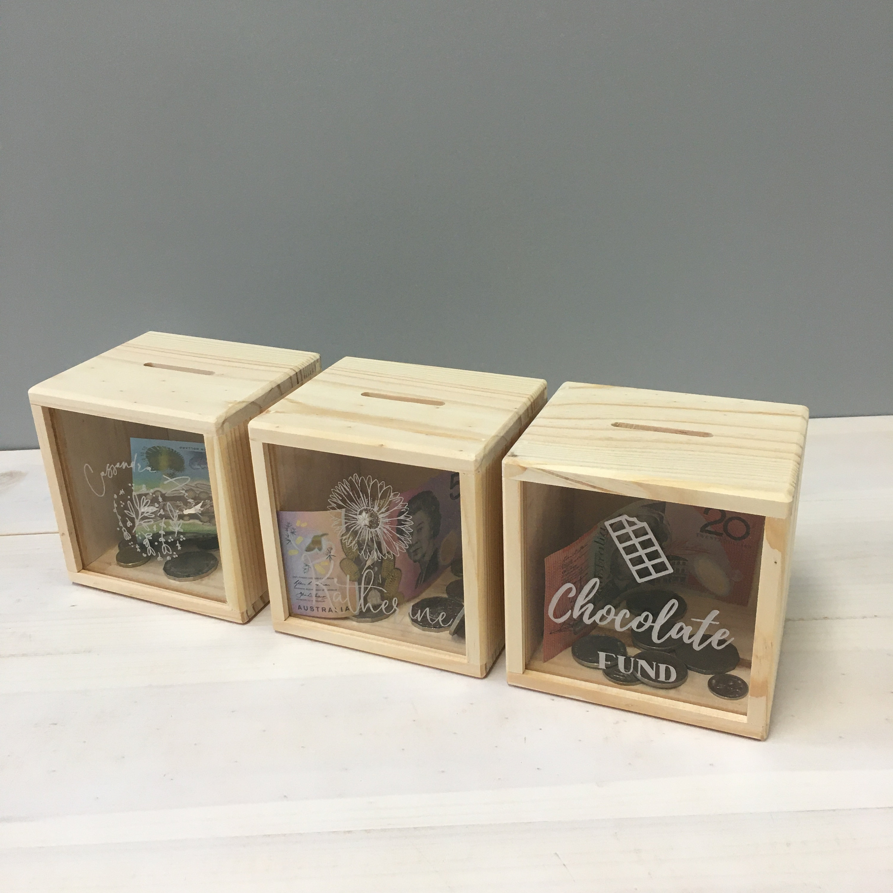 PERSONALISED MONEY BOX Personalised Coin Box Timber Money Etsy Australia
