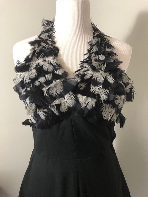 vintage feather dress