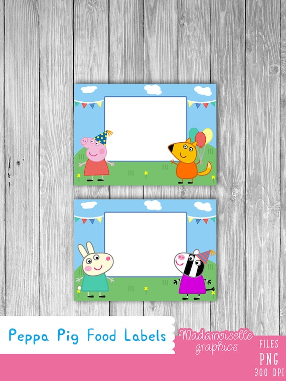 Peppa Pig Food Labels | Etsy