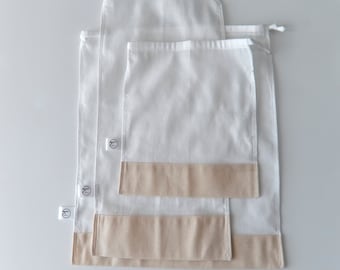 Reusable Cotton Produce Bags | Set of 3