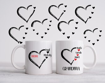 Custom Heart Grandkid Name Svg Digital Instant Download - PNG and SVG - 7 Heart shape only