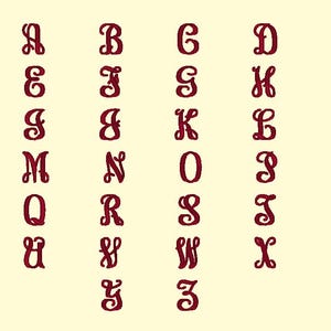 Interlace Script 3 Letter Initial Interlocking Embroidery Font: BX ...