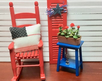 miniature red chair