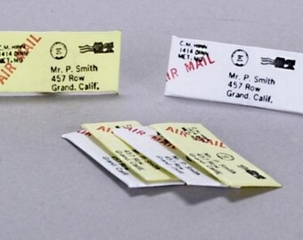 Dollhouse Miniature Mail/Letters. Air Mail